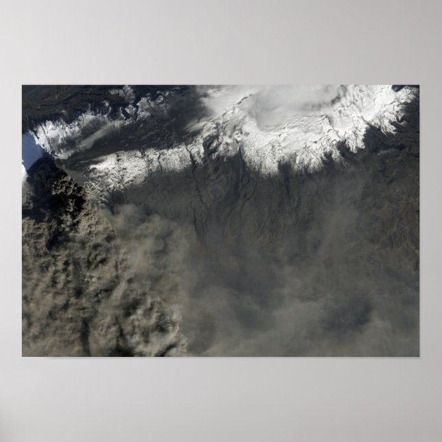 Satellite view of an ash plume 2 poster (Front)
