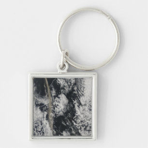 Satellite view of an ash plume keychain