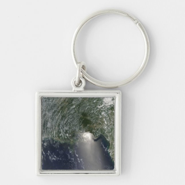 Satellite view of an oil spill keychain (Front)