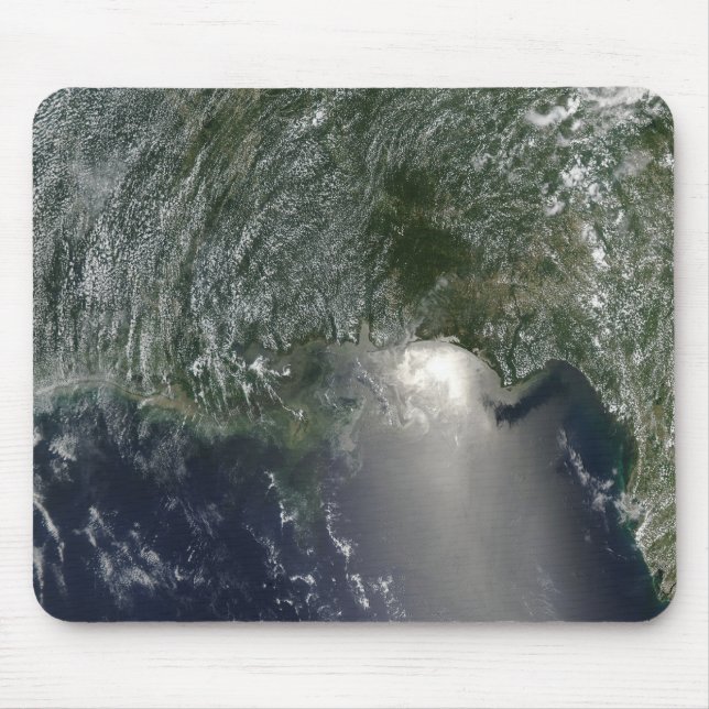 Satellite view of an oil spill mouse pad (Front)