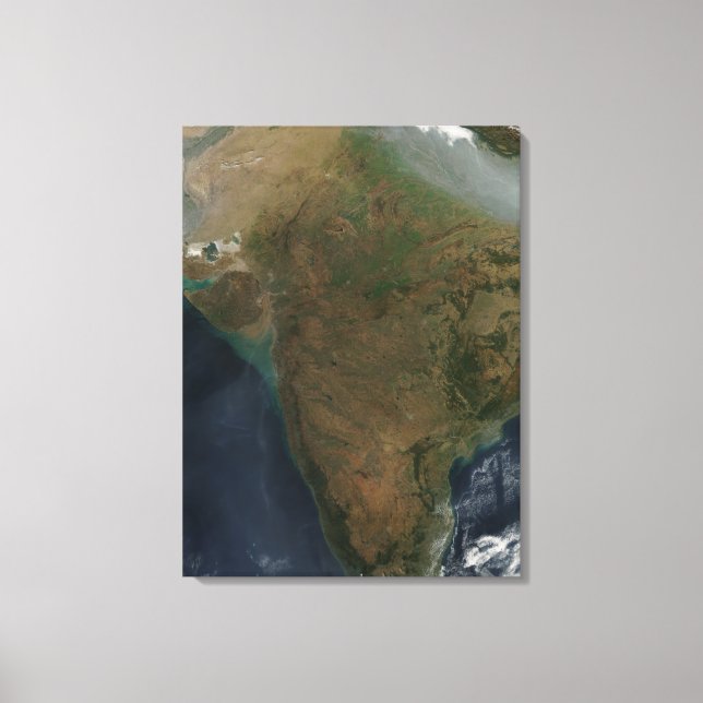 Satellite view of Central India Canvas Print (Front)