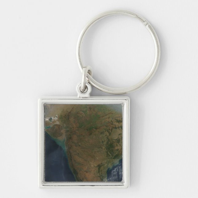 Satellite view of Central India Keychain (Front)