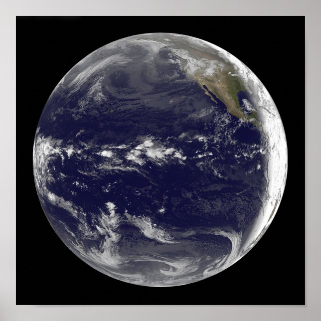 Satellite view of Earth Poster (Front)