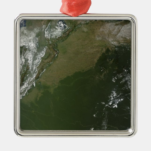 Satellite view of eastern Columbia Metal Ornament (Front)