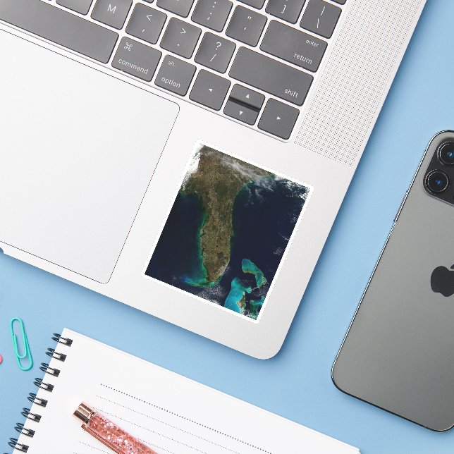 Satellite View Of Florida. (Laptop w/ iPhone)