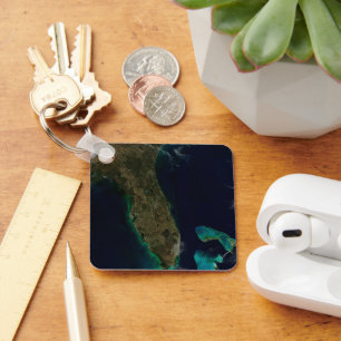 Satellite View Of Florida. Keychain