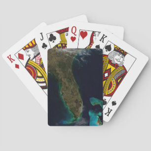 Satellite View Of Florida. Playing Cards