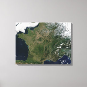 Satellite view of France Canvas Print