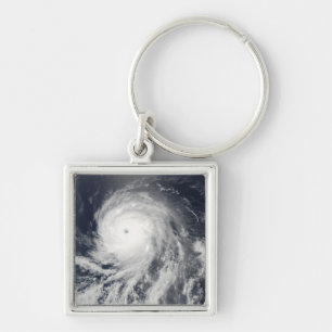 Satellite view of Hurricane Celia Keychain