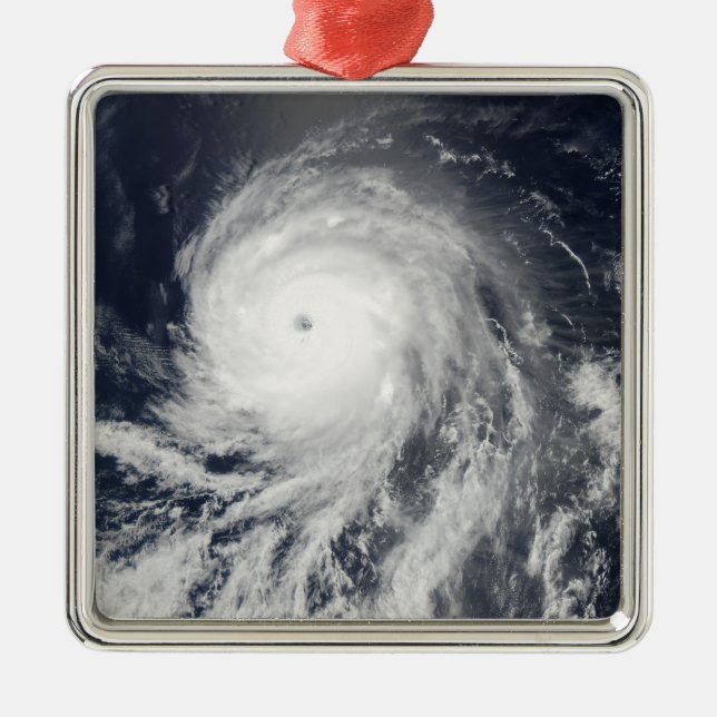 Satellite view of Hurricane Celia Metal Ornament (Front)