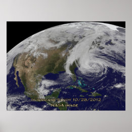 Satellite View of Hurricane Sandy 60x40 Poster