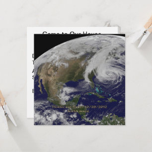 Satellite View of Hurricane Sandy Invitation