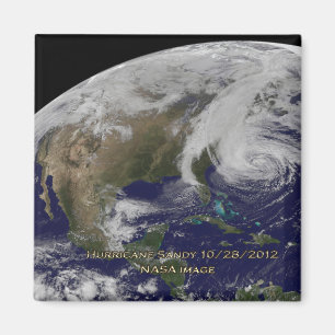Satellite View of Hurricane Sandy Magnet