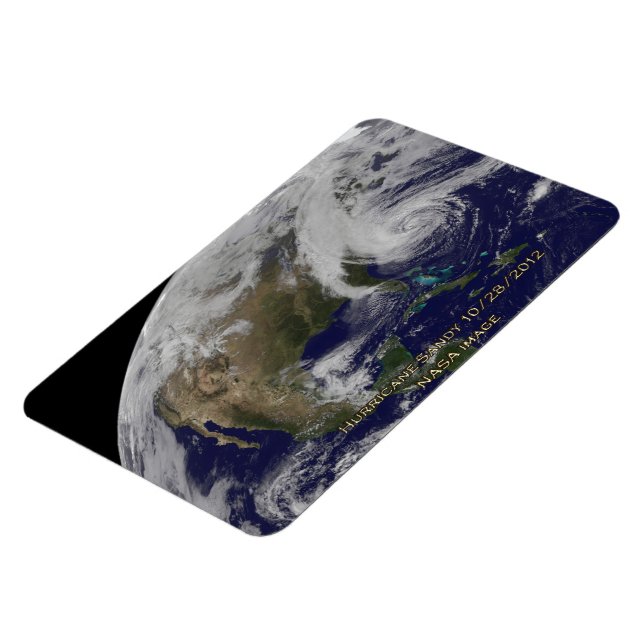 Satellite View of Hurricane Sandy Magnet (Left Side)