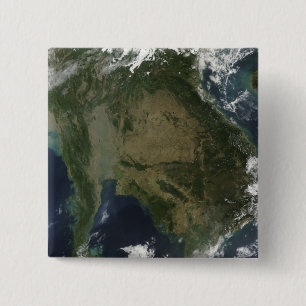 Satellite view of Indochina 2 Inch Square Button