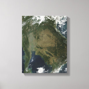 Satellite view of Indochina Canvas Print