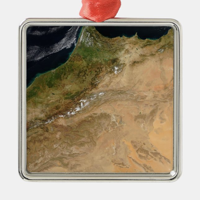 Satellite view of Morocco Metal Ornament (Front)