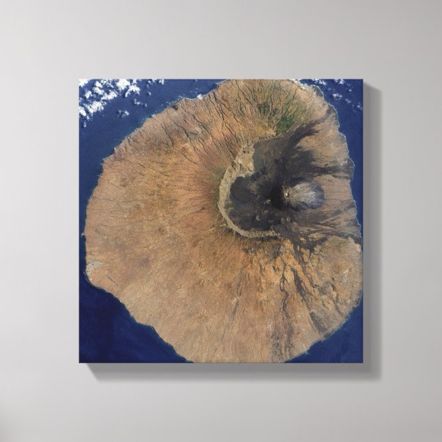 Satellite view of Mount Fogo Canvas Print (Front)