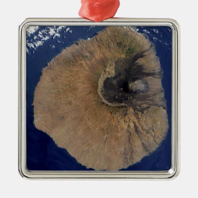 Satellite view of Mount Fogo Metal Ornament (Front)