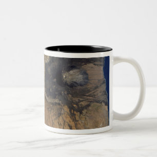 Satellite view of Mount Fogo Two-Tone Coffee Mug