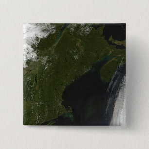 Satellite view of New England 2 Inch Square Button