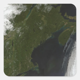 Satellite view of New England Square Sticker