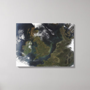 Satellite view of Northern Europe Canvas Print