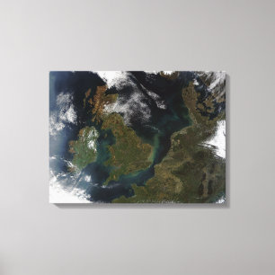Satellite view of Northern Europe Canvas Print