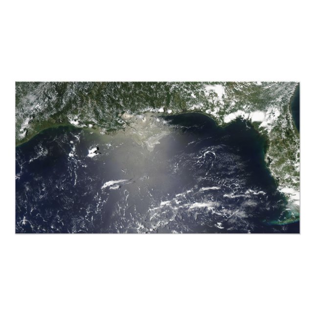 Satellite view of oil leaking photo print (Front)