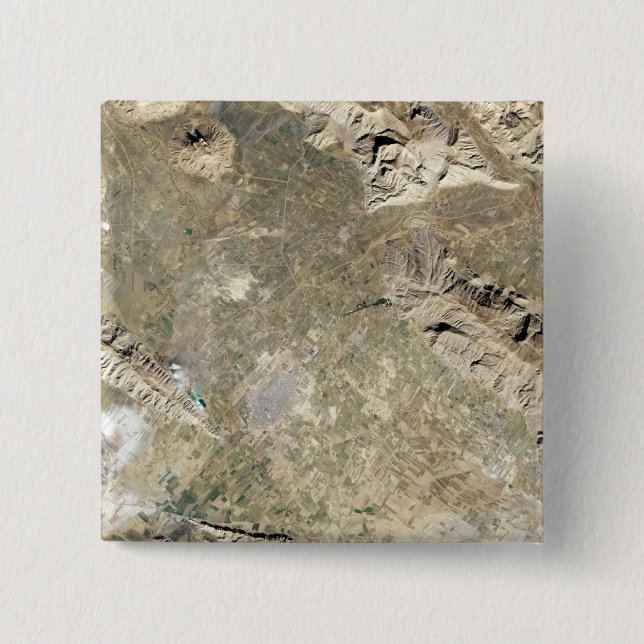 Satellite view of Persepolis 2 Inch Square Button (Front)