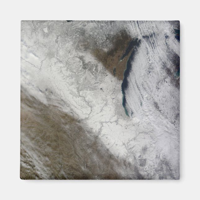 Satellite view of snow and cold magnet (Front)