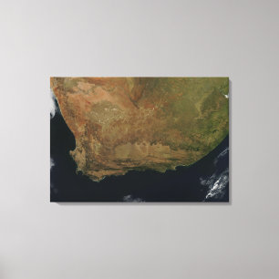 Satellite view of South Africa Canvas Print
