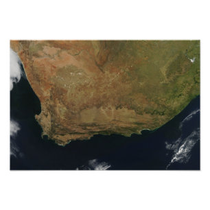 Satellite view of South Africa Photo Print