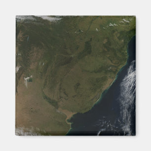 Satellite view of South America Magnet