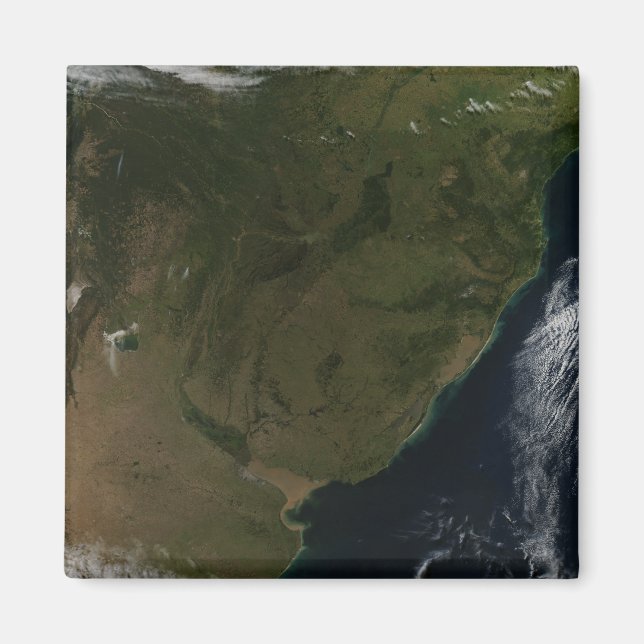 Satellite view of South America Magnet (Front)