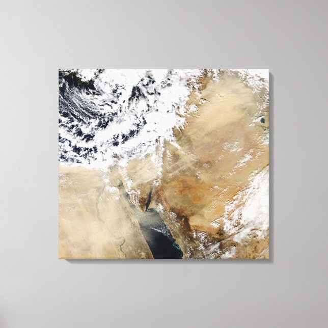 Satellite view of the Eastern Mediterranean Canvas Print (Front)