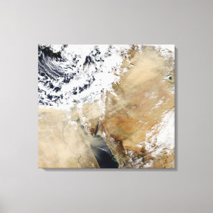 Satellite view of the Eastern Mediterranean Canvas Print