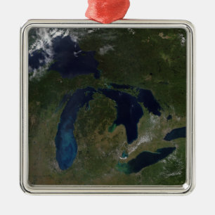Satellite view of The Great Lakes Metal Ornament