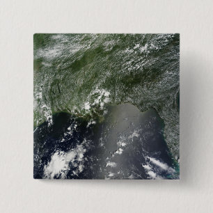 Satellite view of the Gulf of Mexico 2 Inch Square Button