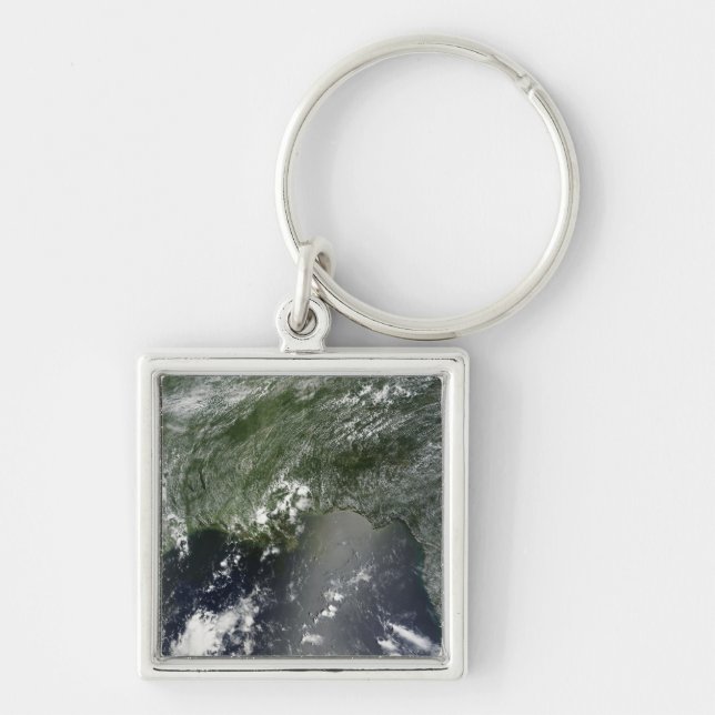 Satellite view of the Gulf of Mexico 2 Keychain (Front)