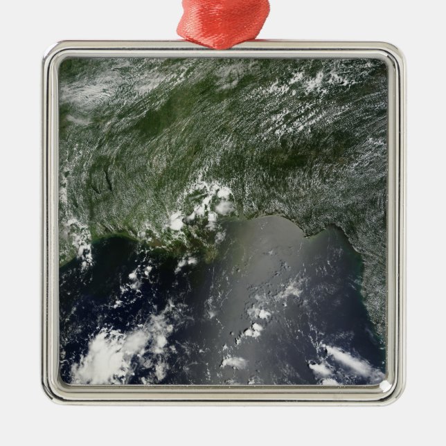 Satellite view of the Gulf of Mexico 2 Metal Ornament (Front)