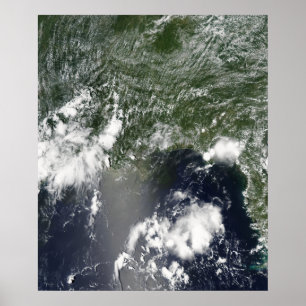 Satellite view of the Gulf of Mexico Poster