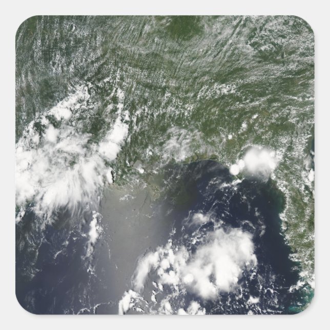 Satellite view of the Gulf of Mexico Square Sticker (Front)