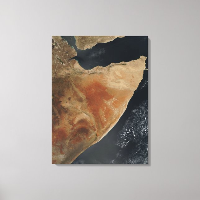 Satellite view of the Horn of Africa Canvas Print (Front)