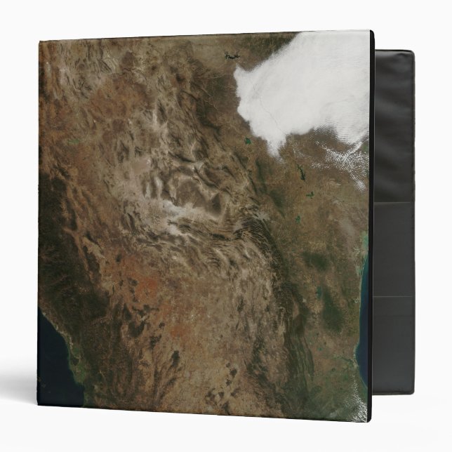 Satellite view of the landscape of central Mexi Binder (Front/Inside)