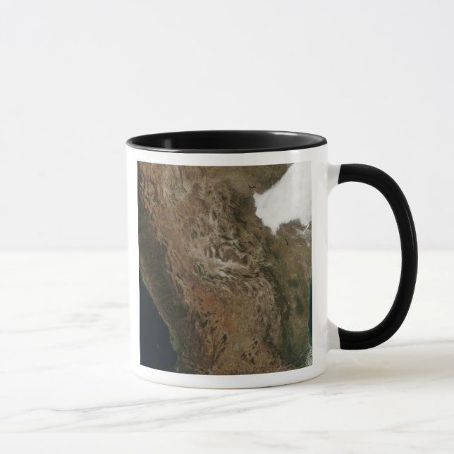 Satellite view of the landscape of central Mexi Mug (Right)