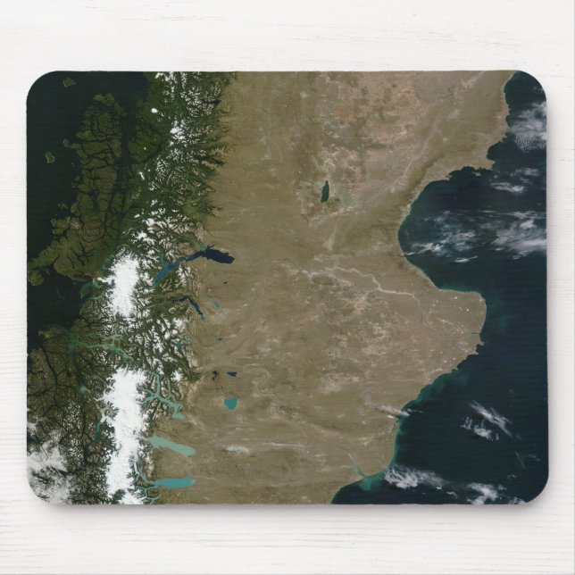 Satellite view of the Patagonia region Mouse Pad (Front)