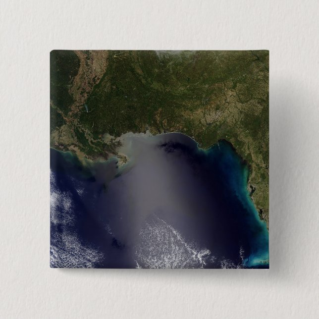 Satellite view of the Southeastern United State 2 2 Inch Square Button (Front)