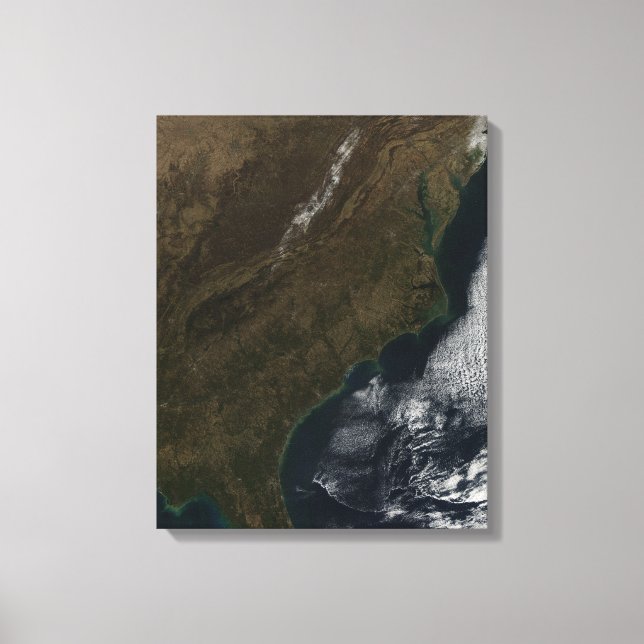 Satellite view of the Southeastern United State Canvas Print (Front)