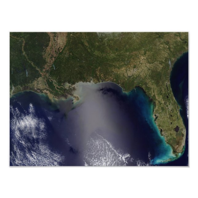 Satellite view of the Southeastern United State Photo Print (Front)